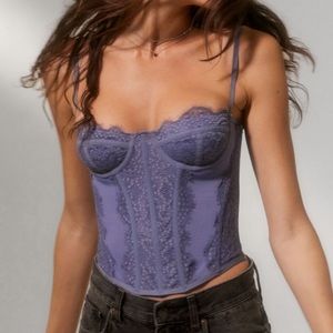 Urban outfitters blue corset top